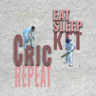 Eat sleep cricket repeat T-Shirt